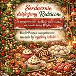 Podziękowanie dla rodziców na świątecznym tle