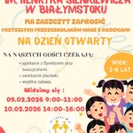 Plakat informacyjny dotyczący Dni Otwartych w przedszkolu